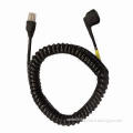RJ45 8P8C Plug to AMP 207752-3 Molding Type Spiral Cable